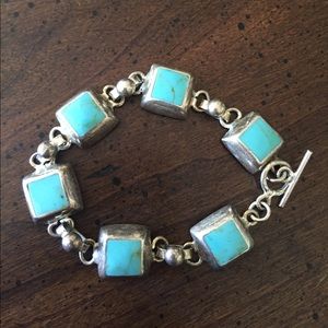 Silver and Turquoise Bracelet
