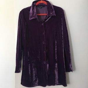 CHADWICKS Purple Velvet Lounge Shirts