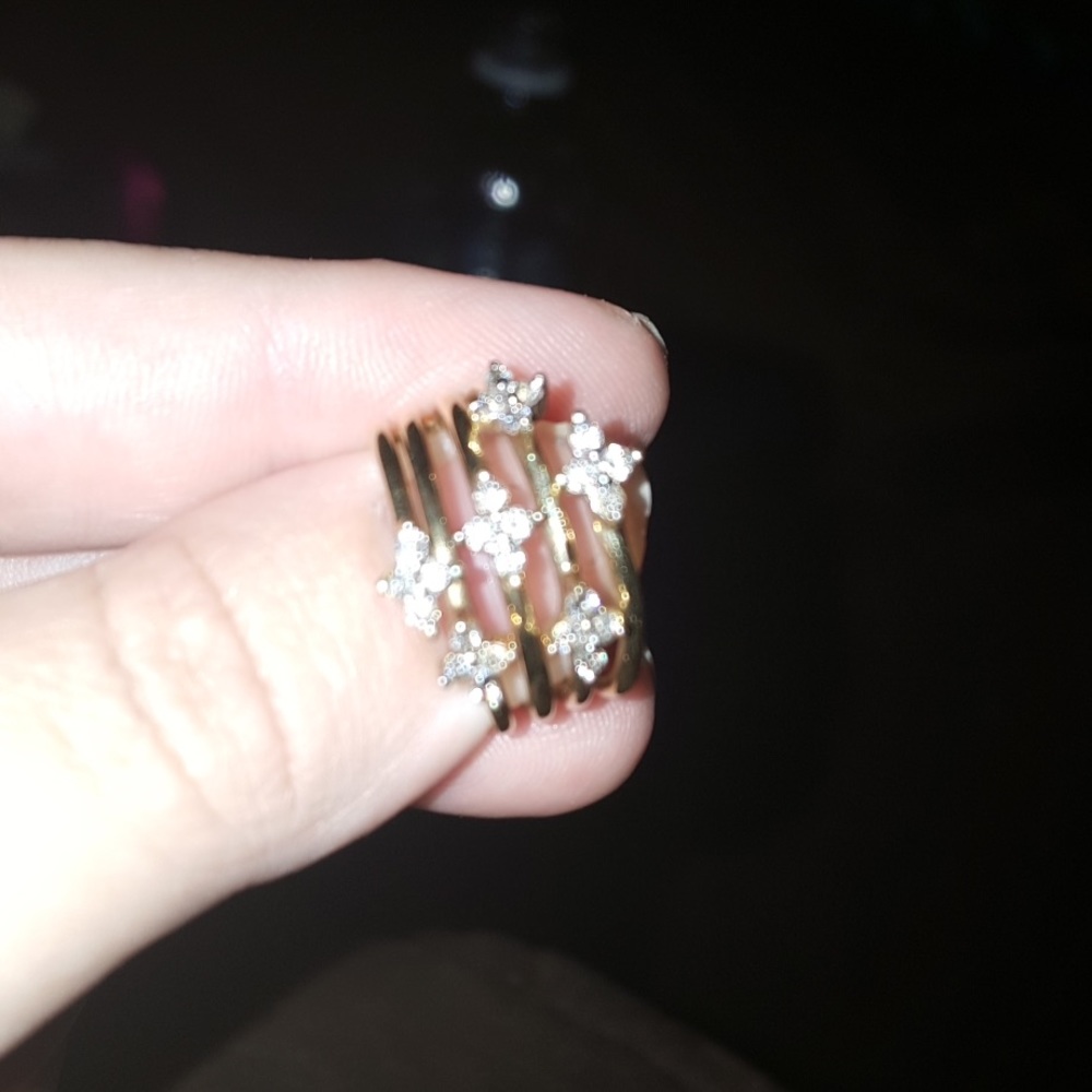.75 ct right hand ring 14 k gold