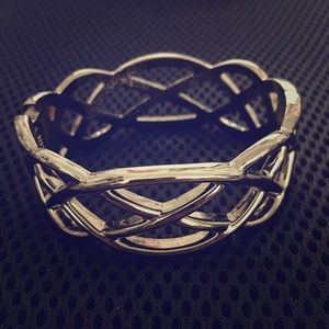 Gunmetal silver Cuff Bracelet