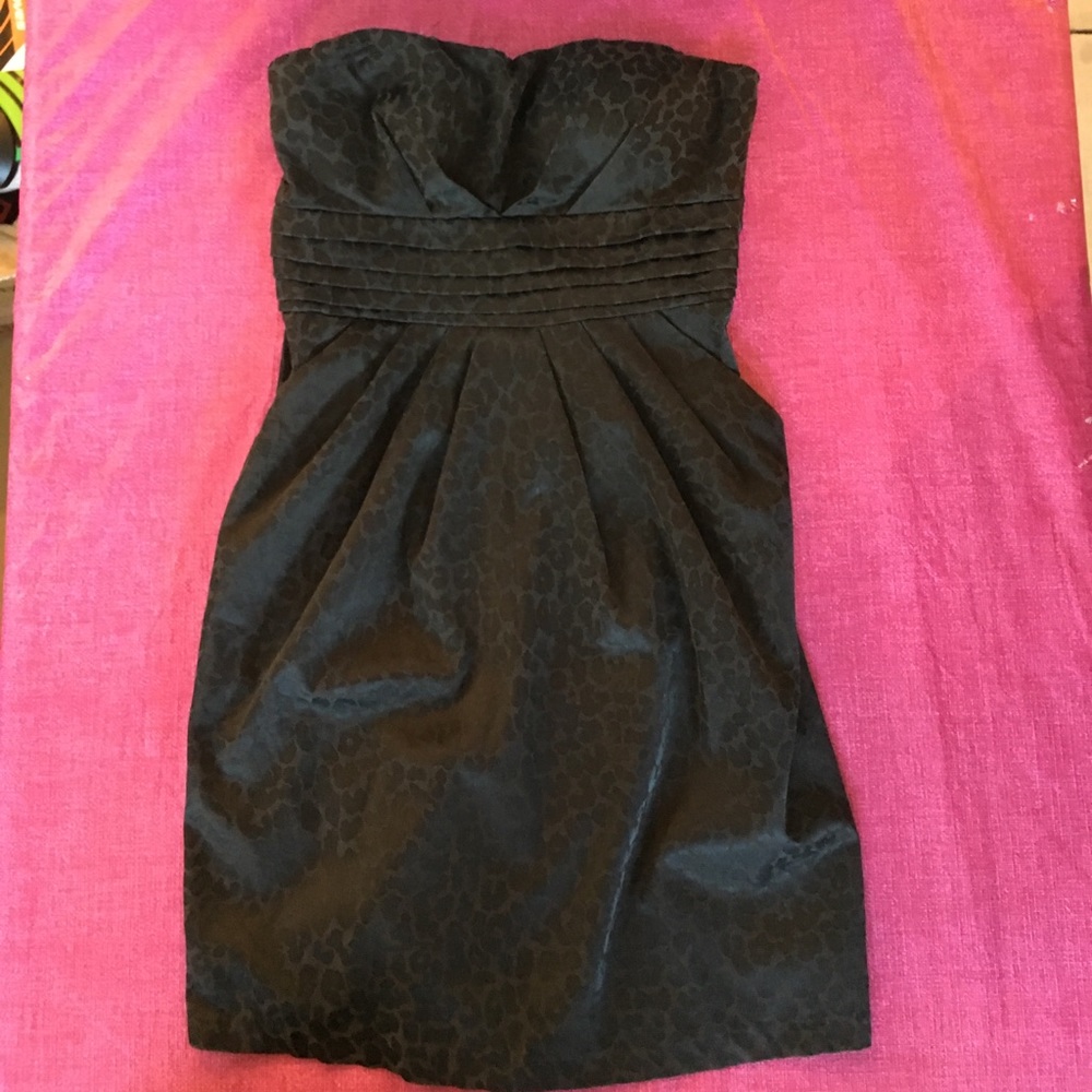 Black strapless dress