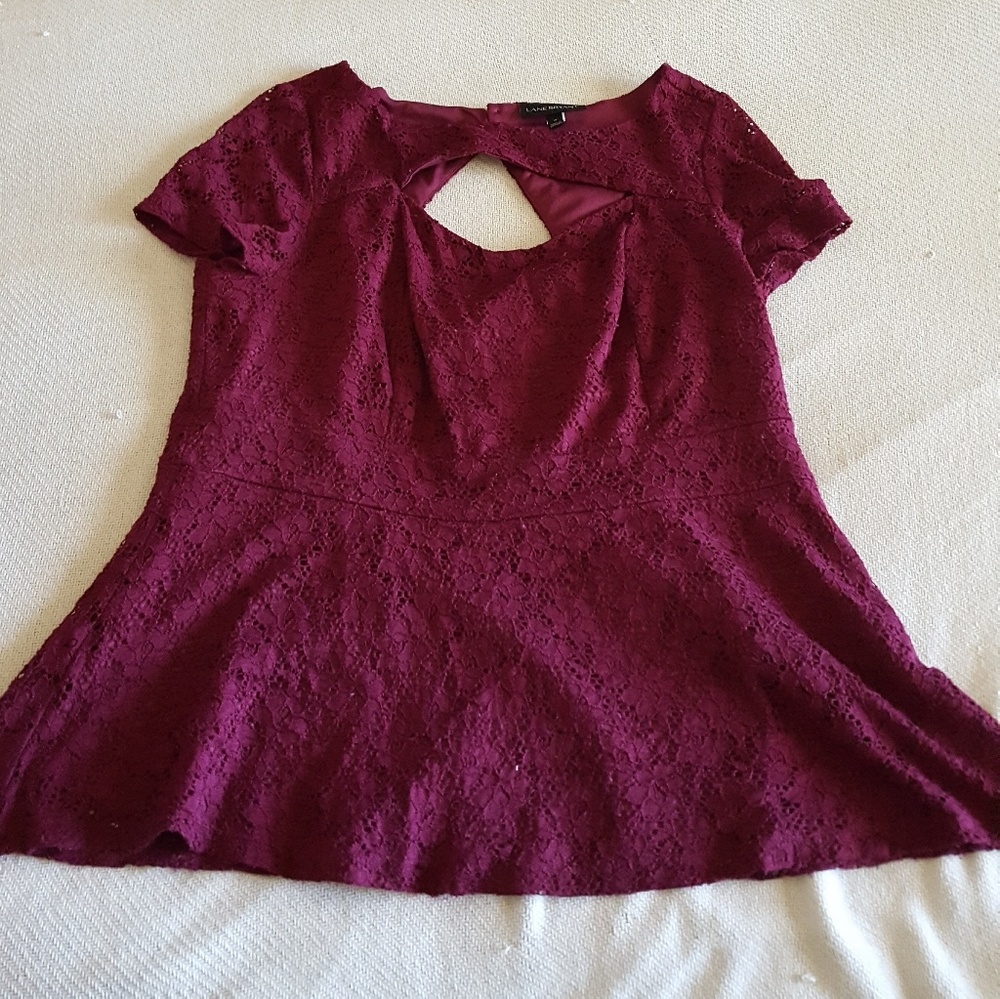 Lace peplum top