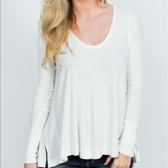 Free People Ivory Thermal Malibu Top - Picture 1 of 3