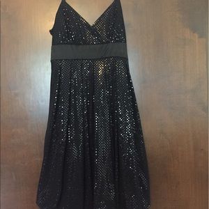 Sparkly little black dress