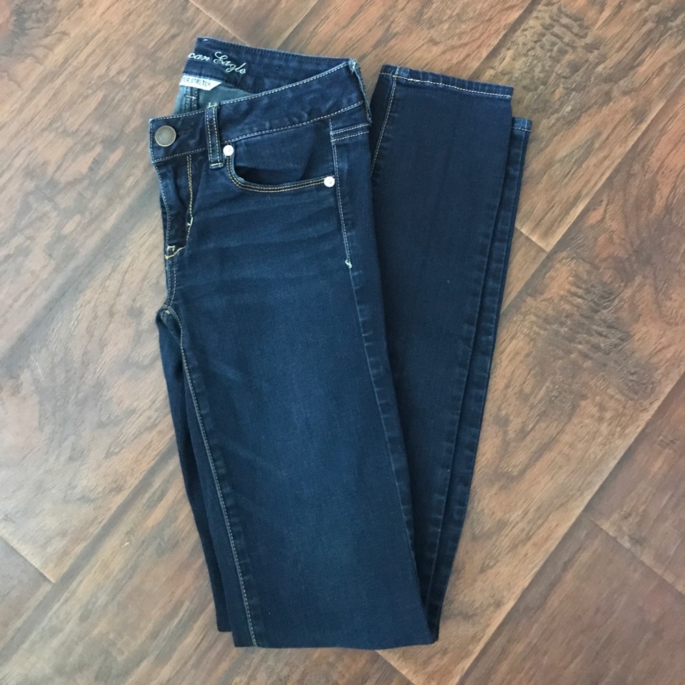 American Eagle Skinny Jean in Deep Sea Blue
