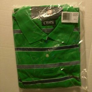 NWT CHAPS TRAVEL GREEN POLO SHIRT, 3XLT