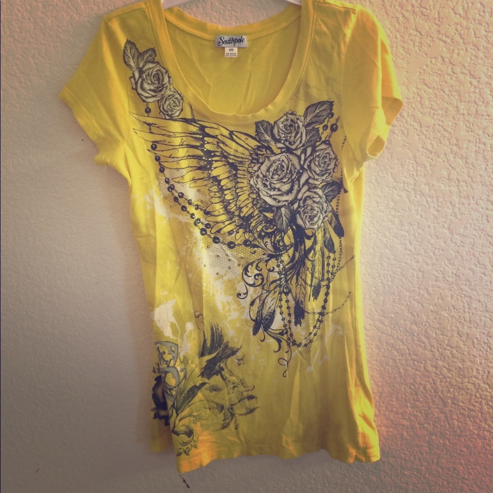 Beautiful Yellow With Design Top