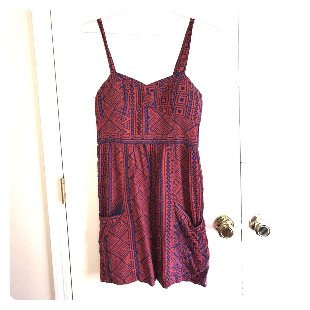Tribal print sundress with fun back!