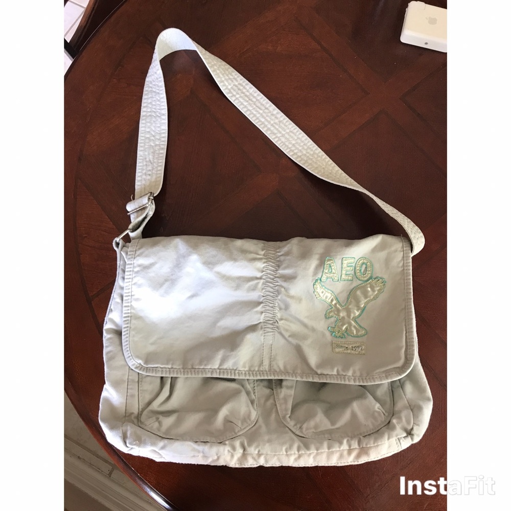 EUC American Eagle Messenger Bag Canvas