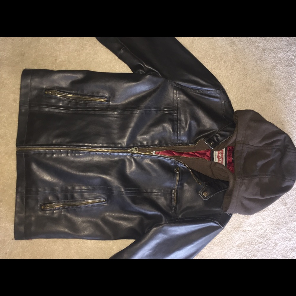 Levi's black leather jacket