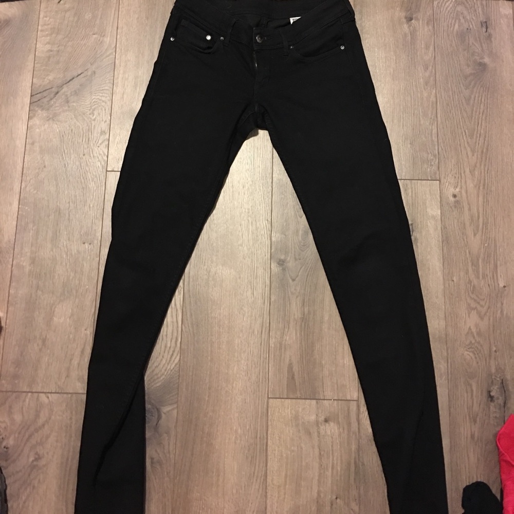 H&M black denim skinny jeans