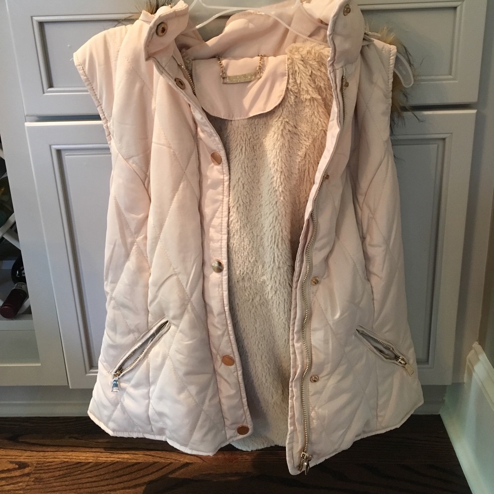 Brown fur vest
