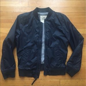 Navy Hollister Bomber Jacket