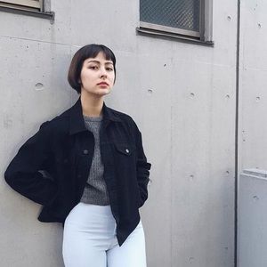 NWT American Apparel Black Denim Jacket (S)