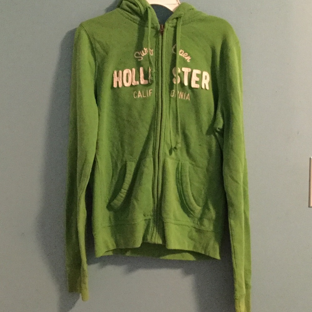 Green hollister surf hoodie