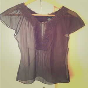 BCBG Maxazria Sheer shirt