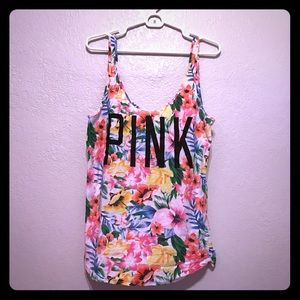 PINK Open Back Tank Top