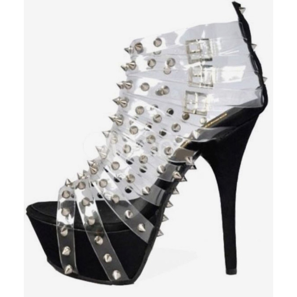 Summit Clear Spiked Gladiator Platforms - image 1