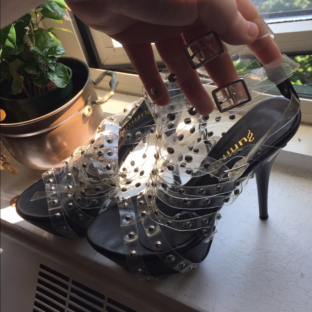 Summit Clear Spiked Gladiator Platforms - image 4