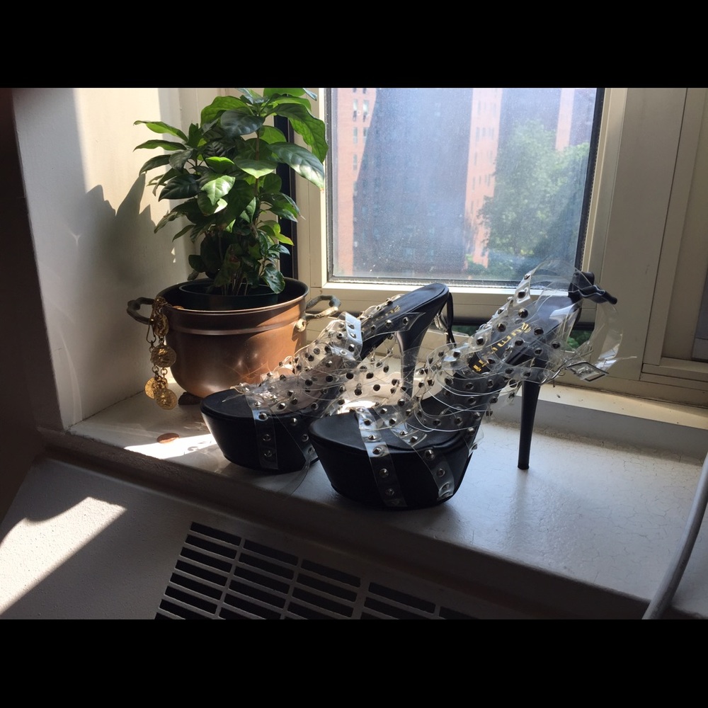 Summit Clear Spiked Gladiator Platforms - image 5