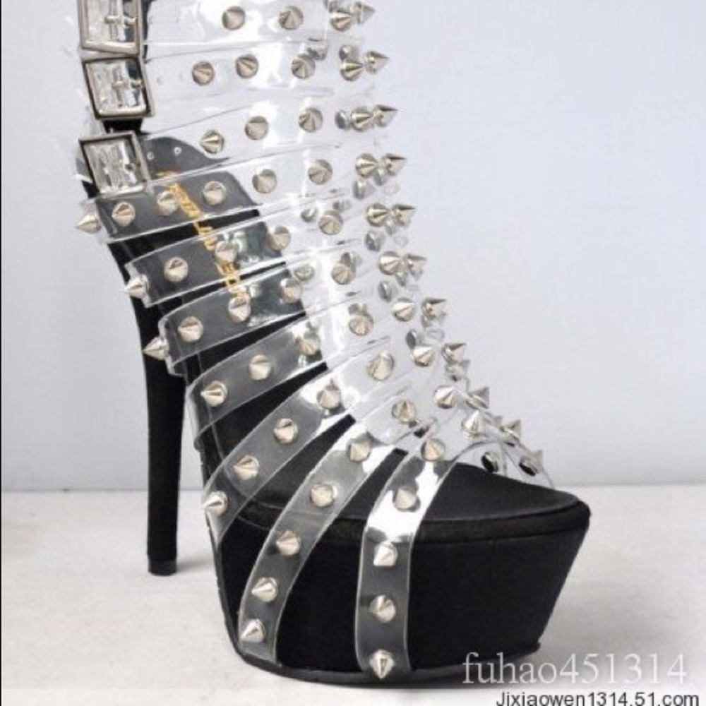 Summit Clear Spiked Gladiator Platforms - image 8