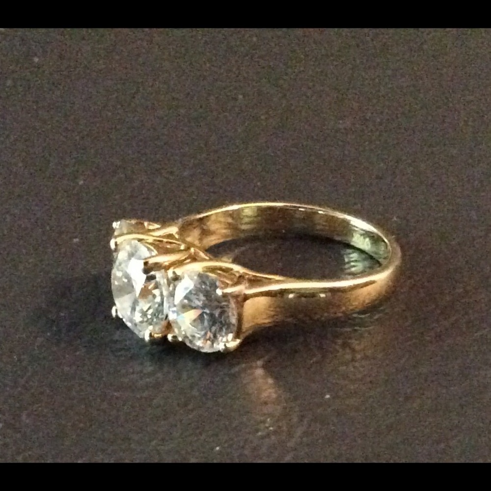 2.0 carat three stone engagement ring.