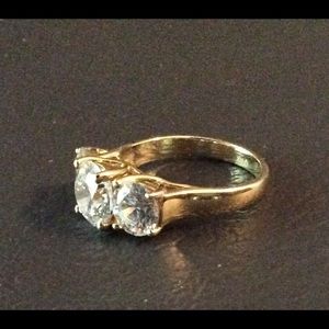 2.0 carat three stone engagement ring.