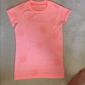 Lululemon Swiftly Short Sleeve size 10 neon coral