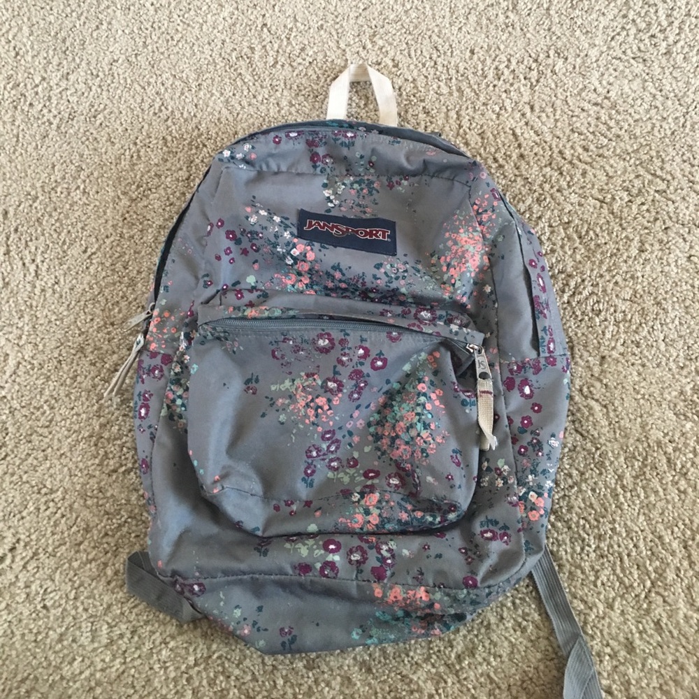 Floral Jansport book bag