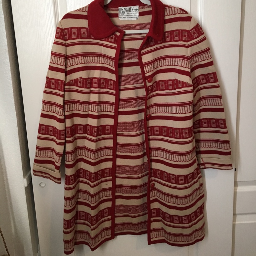 Vintage wool long cardigan