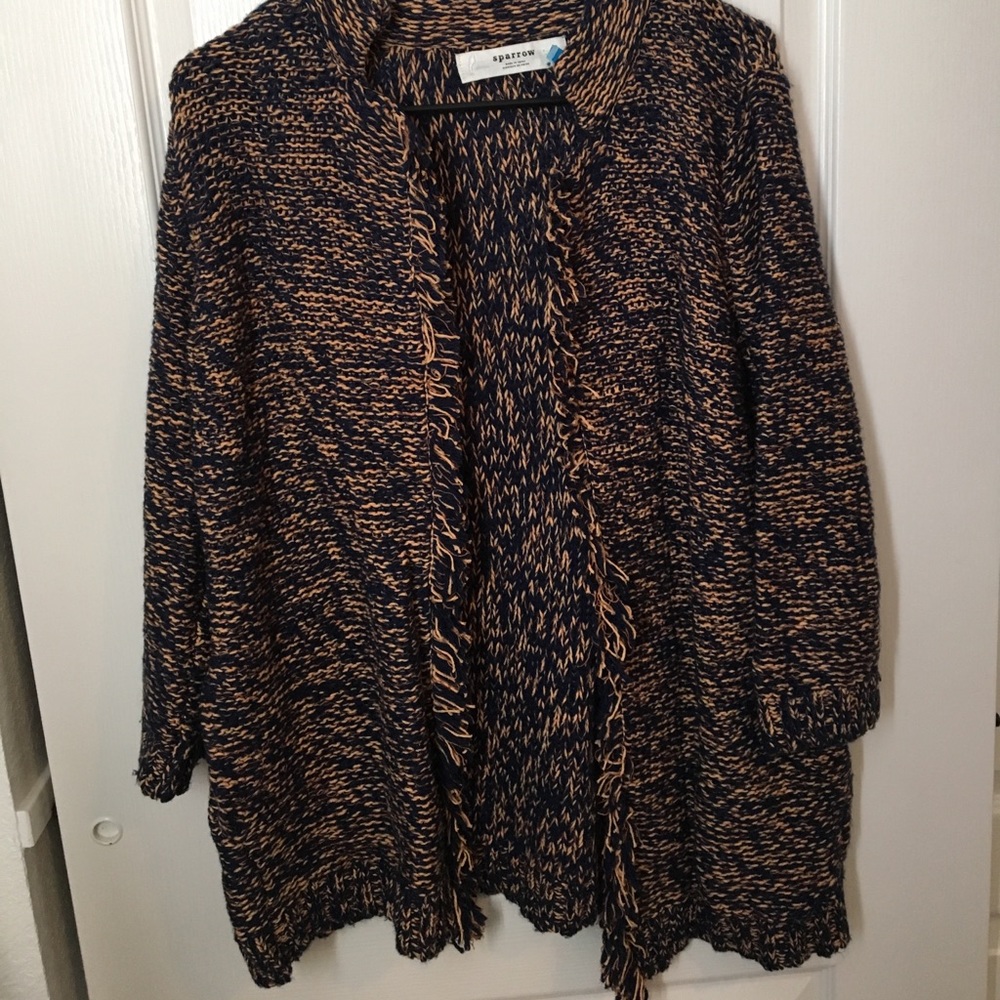 Blue and gold cardigan