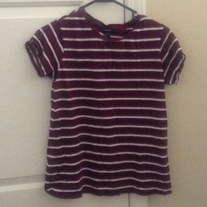 Burgundy striped tee