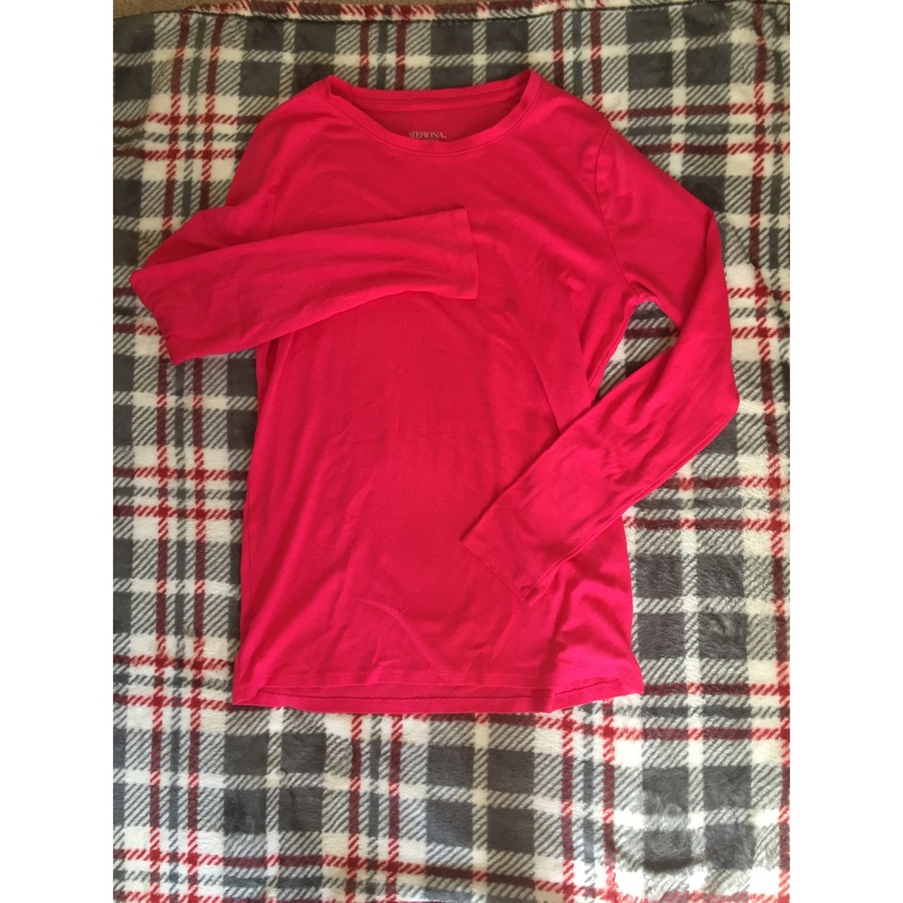 Hot pink long sleeve.