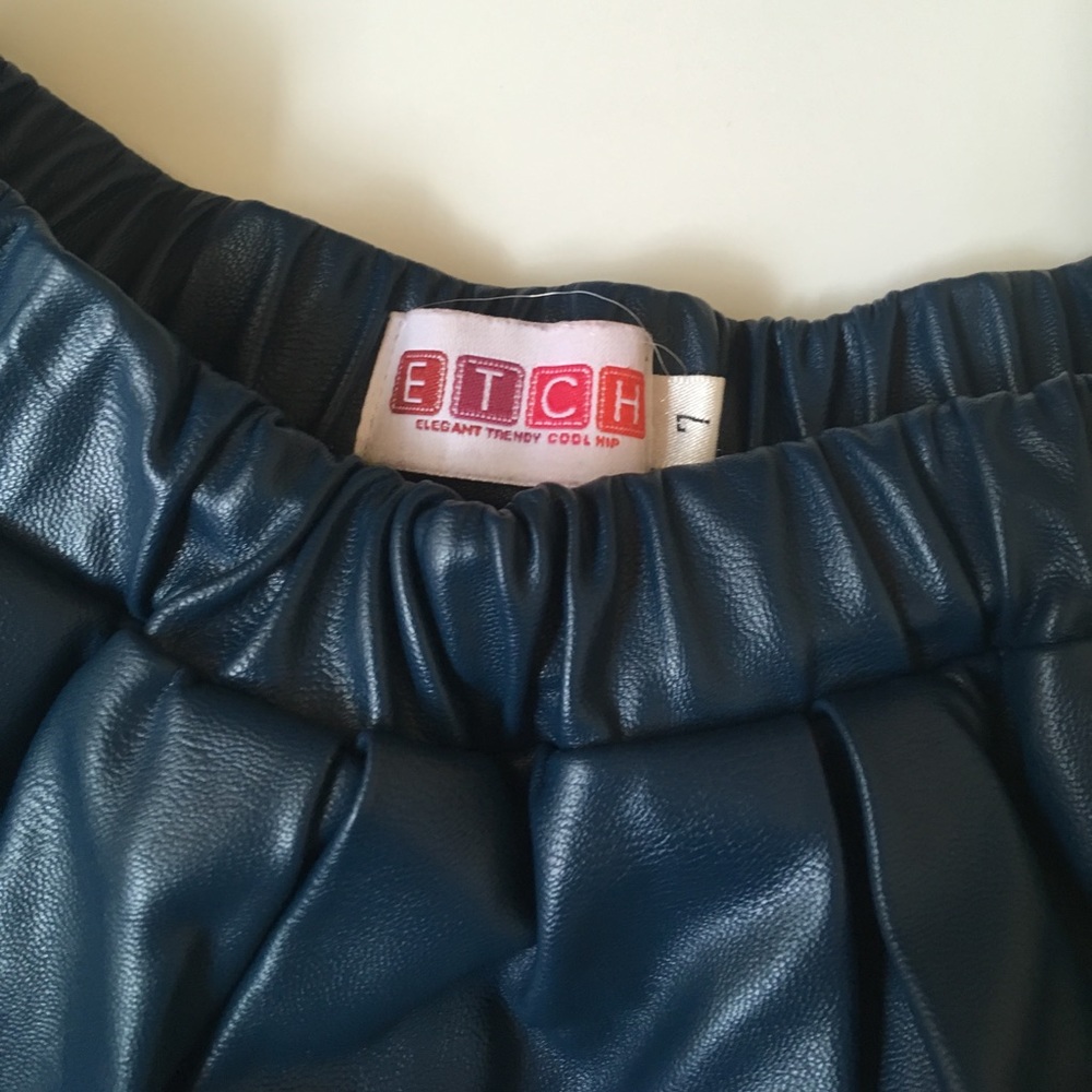 Blue Leatherette Skirt Size 8 - Picture 6 of 8