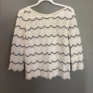Scalloped Lace Top