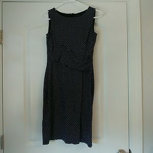 Navy Blue & White Polka Dot Ann Taylor