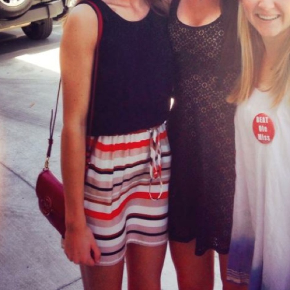 Nell Black and Stripes dress