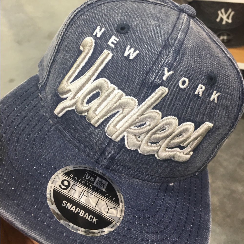 Denim Washed NY Yankees snap back