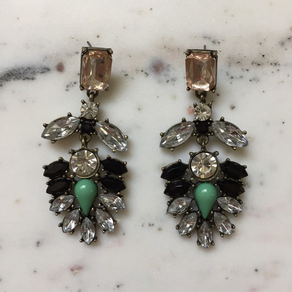 "Simone" Earrings || Clear Crystal Statement - Picture 2 of 8