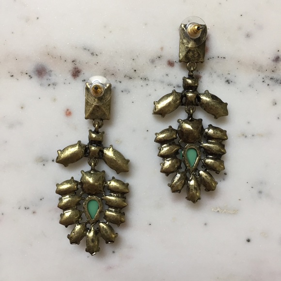 "Simone" Earrings || Clear Crystal Statement - Picture 3 of 8