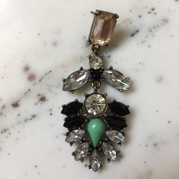 "Simone" Earrings || Clear Crystal Statement - Picture 5 of 8