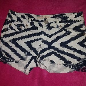 Navy Blue and White Shorts