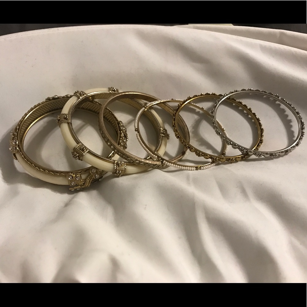 Multiple boho bracelets