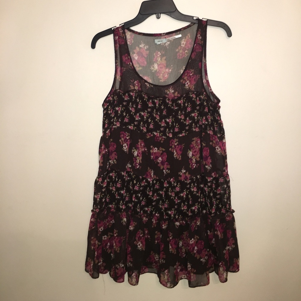 KIMCHI BLUE BABYDOLL FLOWER DRESS