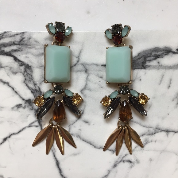 "Autumn" Earrings || Light Blue Tassel Statement - Picture 2 of 8