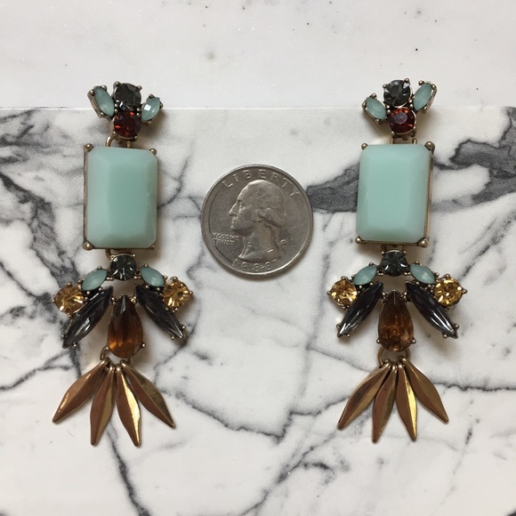 "Autumn" Earrings || Light Blue Tassel Statement - Picture 5 of 8