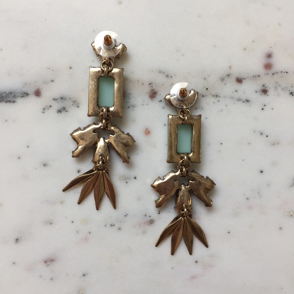 "Autumn" Earrings || Light Blue Tassel Statement - Picture 4 of 8