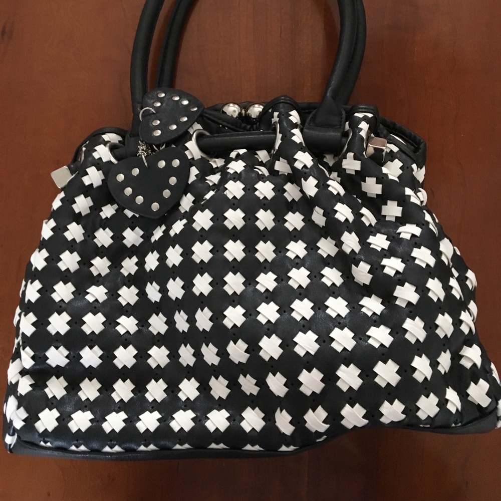 Black and white purse