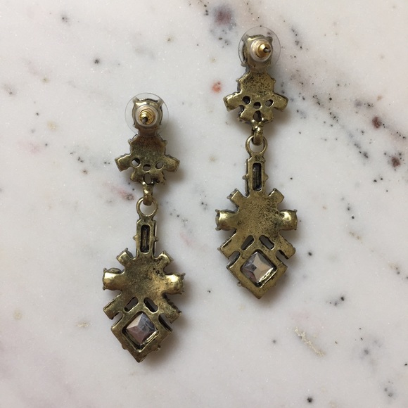 "Ella" Earrings || Blue & Clear Crystal Statement - Picture 5 of 9