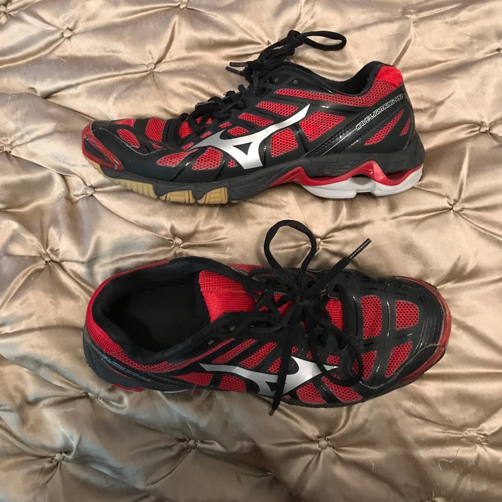 Mizuno Wave red volleyball shoes